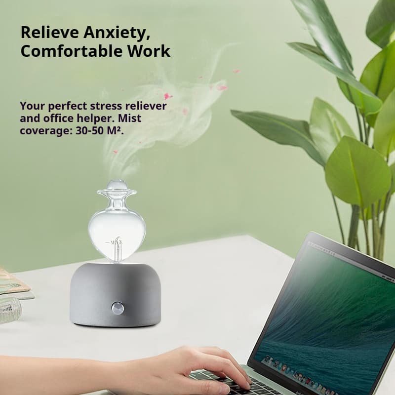 2026 Private Label Glass Concrete Nebulizing Diffuser Cement Aroma Oil Diffuser Factory Without Water For Big Room