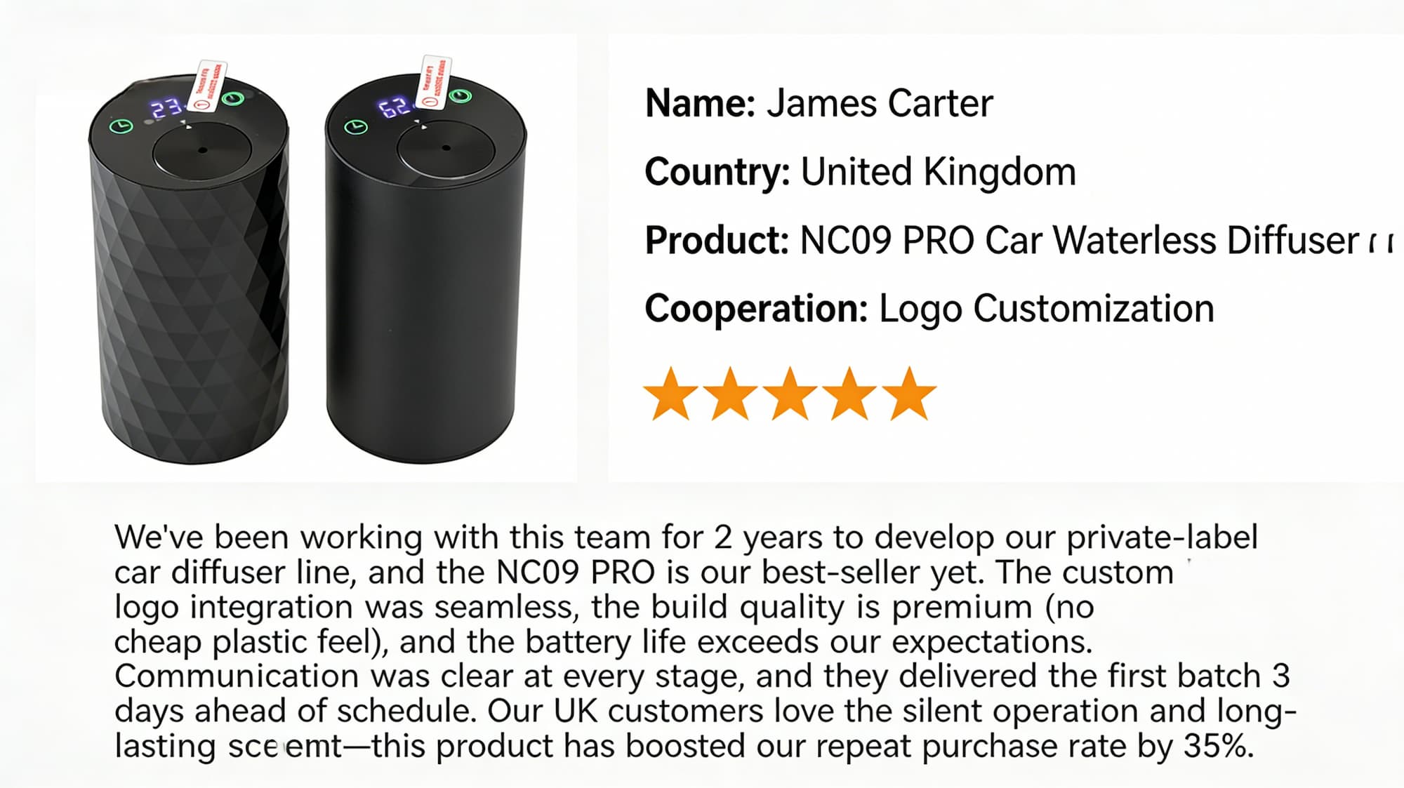 ultrasonic essential oil diffuser terrazzo concrete