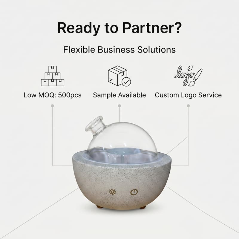 Wholesale Essential Oil Aromatherapy Diffuser Dome White Stone Glass Dome Diffuser Manufacturer