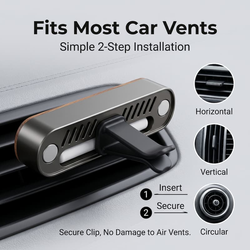 Wholesale Car Vent Diffuser Clip Manufacturer Custom Logo Vent Clip Car Freshener Essential Oil Mini Car Diffuser