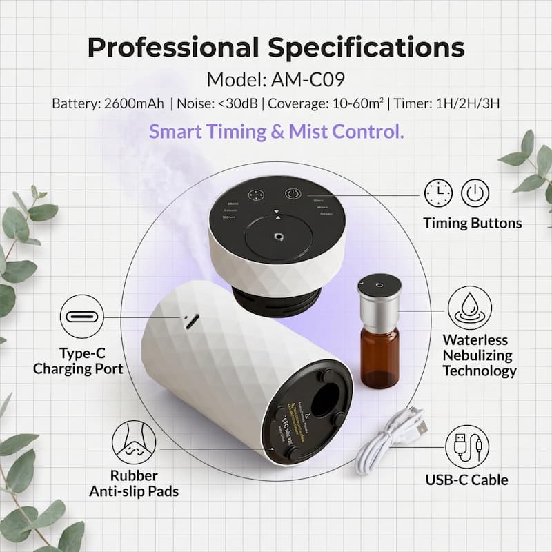 Car Diffusers Wholesale Uk Minipod Waterless Usb Battery Operated Rechargeable Aroma Oil Nebulizer Diffuser China Factory