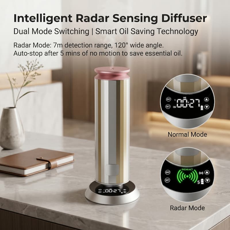 2026 New Generation Radar Induction Scent Diffuser & Aroma Diffuser Machine Manufacturer Waterless Cold Air Tech Fragrance Oil Diffuser For Business