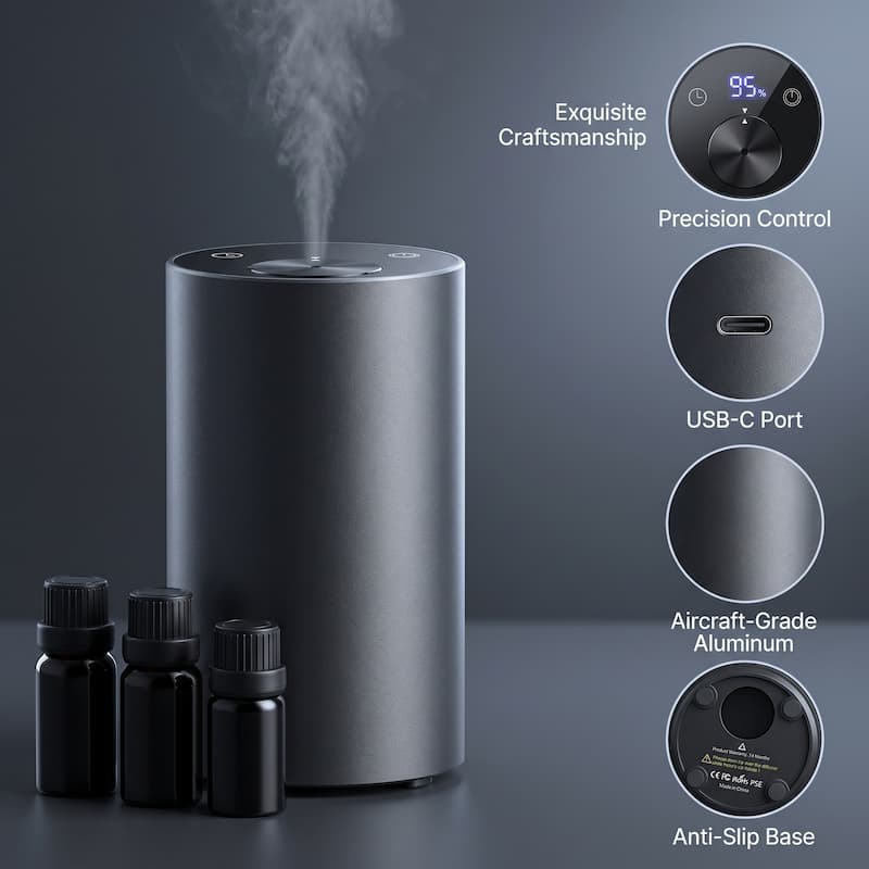 Wholesale Car Pod China Aroma Diffuser Manufacturer Smart Electric Rechargeable Battery Powered Portable Oil Diffuser
