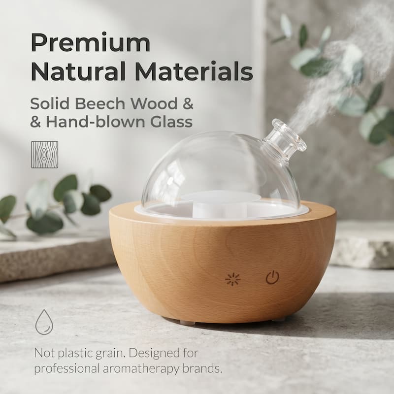 Custom Logo Glass Dome Diffuser Young Living Aria Essential Oil Diffuser China Manufacturers
