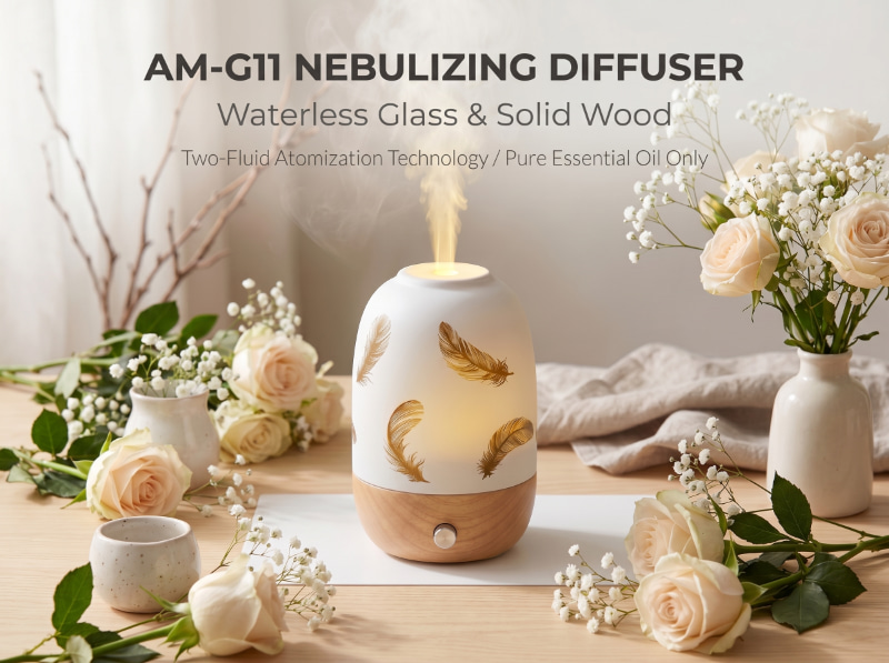 glass&wood nebulizer diffuser glass&wood nebulizer diffuser