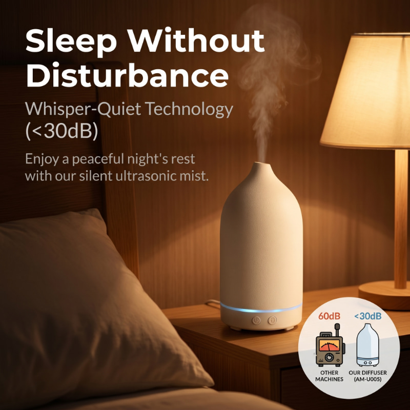 Ceramic Electric Aroma Oil Diffuser China Wholesale Factory Price White Ultrasonic Essential Oil Diffuser With 100Ml Water Capacity