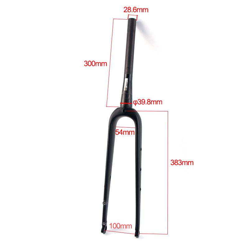 Road Bicycle Fork Full Carbon Fiber Gravel Fork 28.6mm Disc Brake Bike Fork Thru Axle 12X100mm