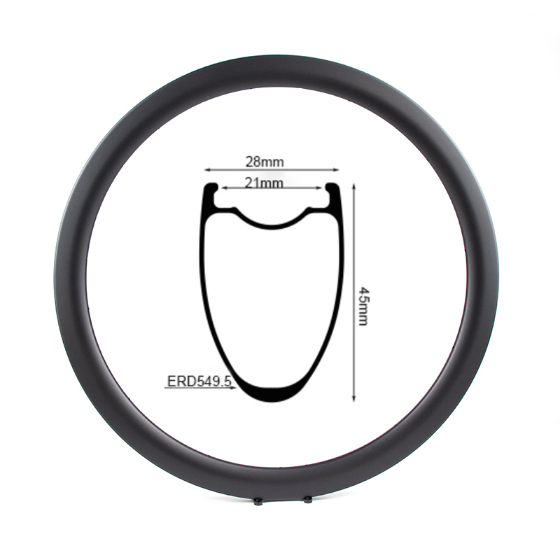 Road Bike Carbon Wheels 700c Clincher Carbon Wheelset Tubeless Ready Cycling Wheel U Shape