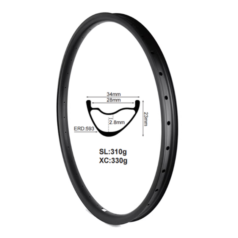 29er Carbon Mountain Bicycle Rims For Heavy Rider