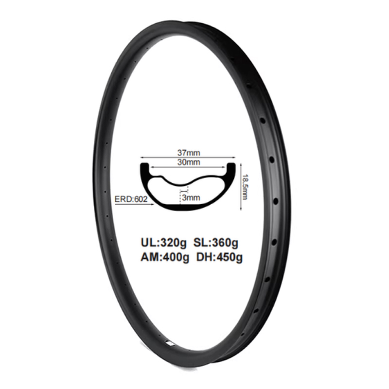 Carbon Rim Mountain Bicycle Wheels 29 inch
