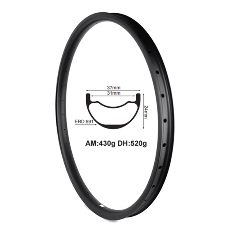 29er-24mm Deep-37mm Width Carbon MTB Wheels For Mountain Bikes