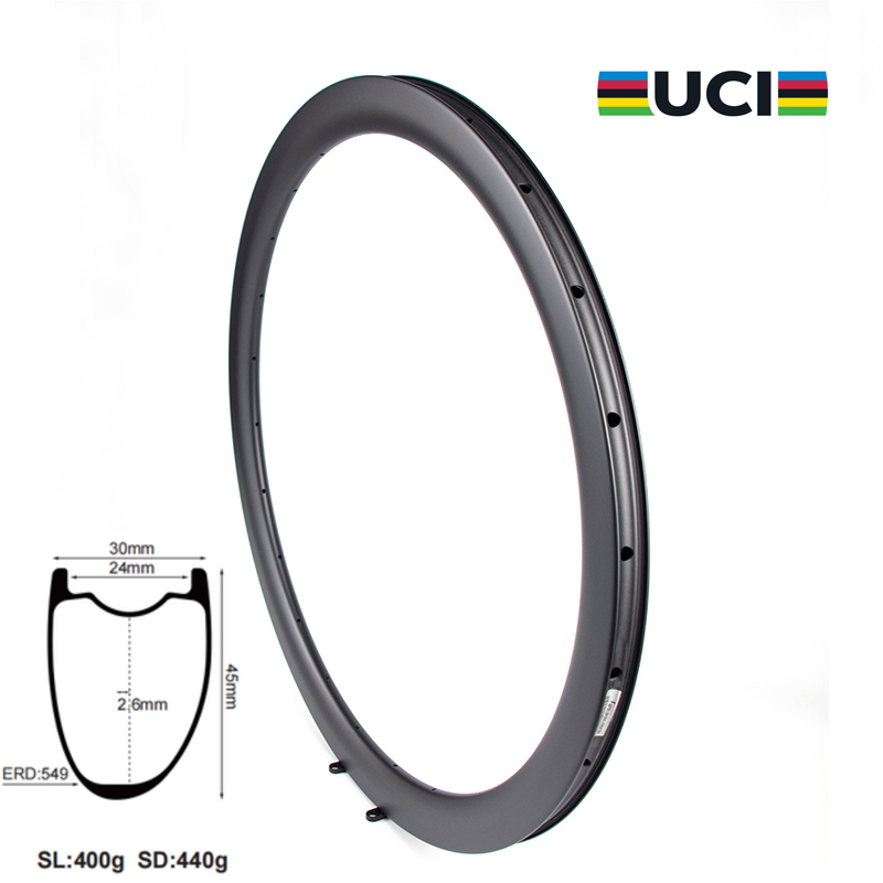 Carbon Wheels For Road Gravel CX Cycle China Manufacturer 700C 45mm Deep