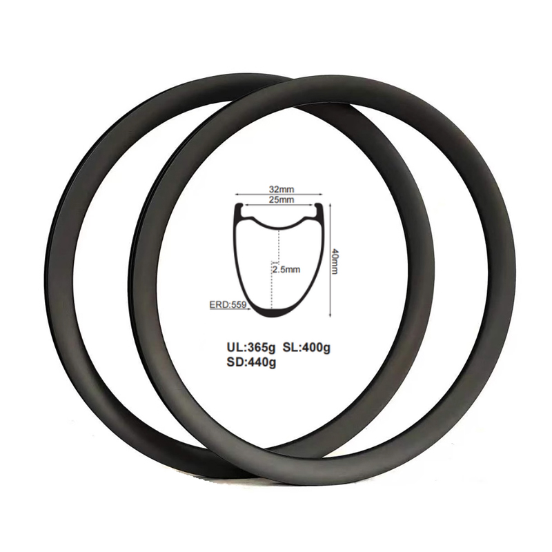 Amoy Wheels Carbon Fiber Wheels 700c Clincher Wheelset 40mm Road Bicycle Wheels Tubeless