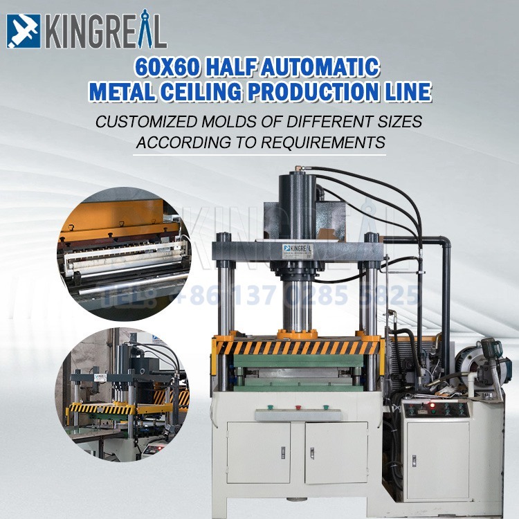 Linha de produção de placas de teto suspensas semiautomáticas