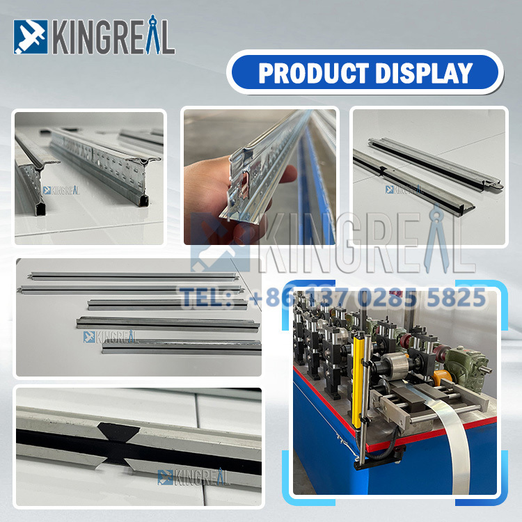 Máquina para fazer barras em T de teto de metal