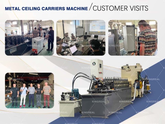 Greek Customer Visited Factory -- Baffle Ceiling Carrier Machine