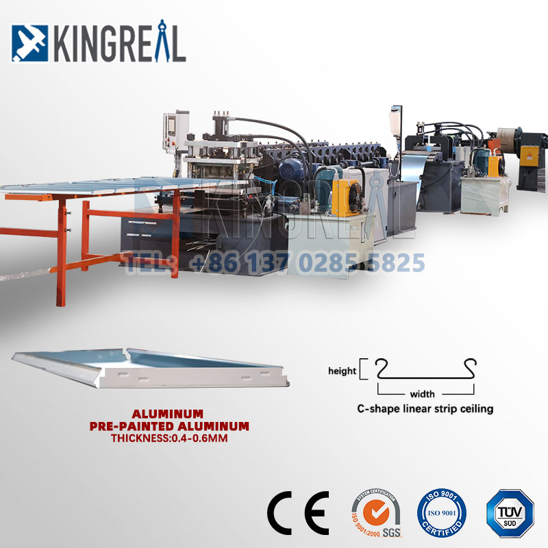 New Design: adjustable width linear strip ceiling machine