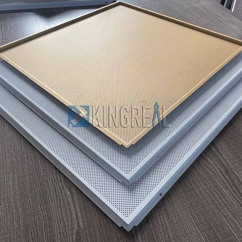 metal ceiling tile perforation line