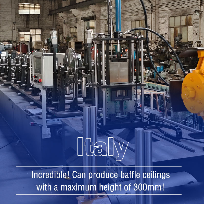 Baffle Ceiling Machine Shipped to Italy