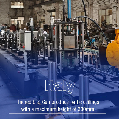 Baffle Ceiling Machine Shipped to Italy