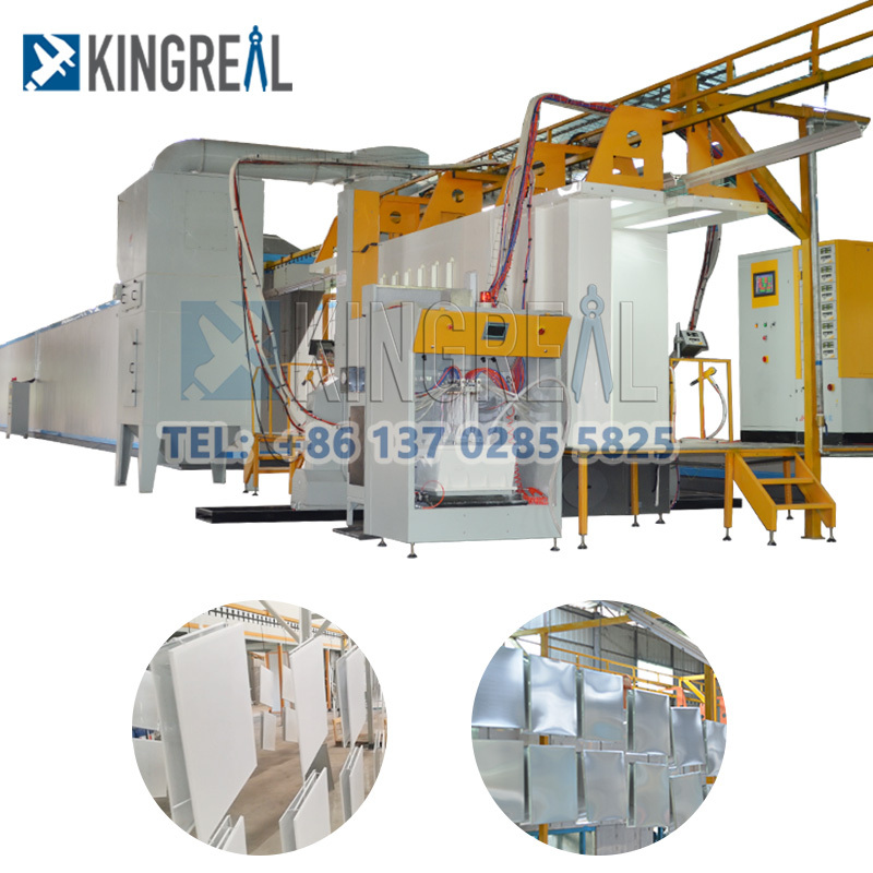 خط طلاء رش مسحوق المعادن