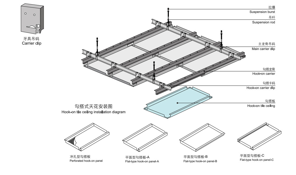 Hook On Ceiling Tile Forming Machine