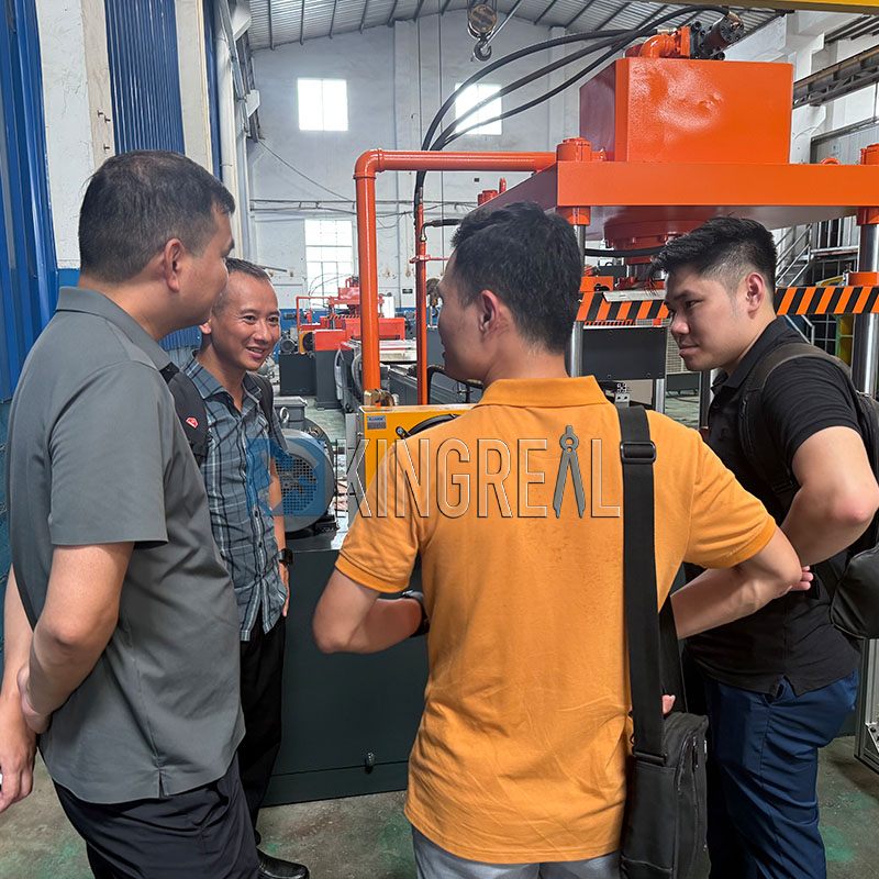 Vietnamese Customers Visit: Metal Ceiling Machine