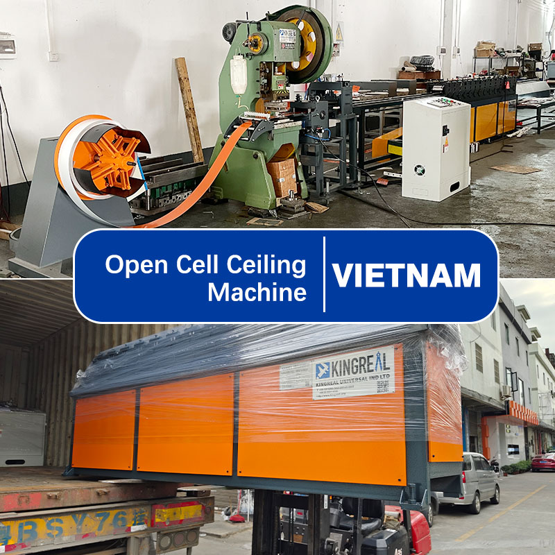 Open Cell Ceiling Machine Shipped to Vietnam