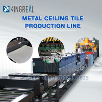 Linha de produção de placas de teto de metal