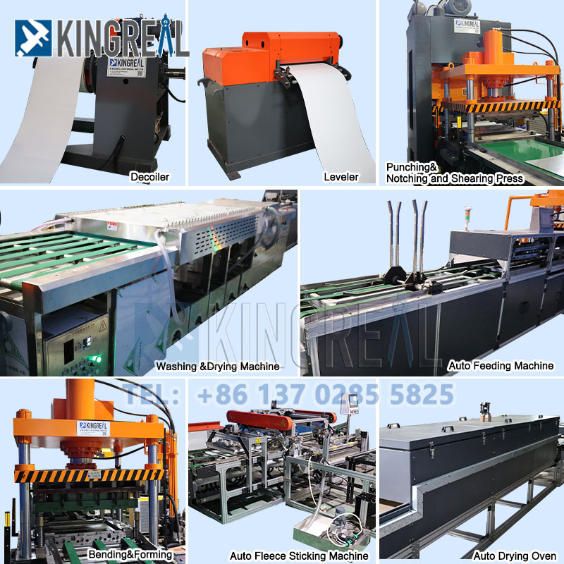 Linha de produção de placas de teto de metal