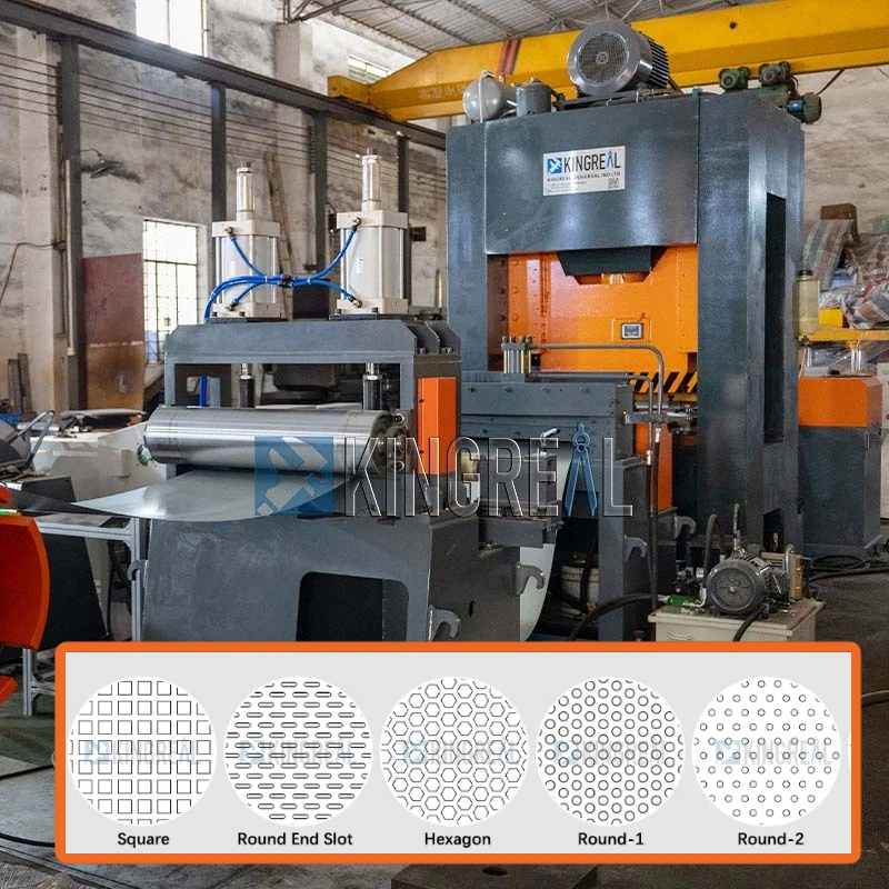 Perforated metal machine in metal processing