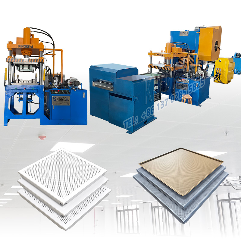 Full Automatic 30X30CM Metal Ceiling Tiles Making Machine