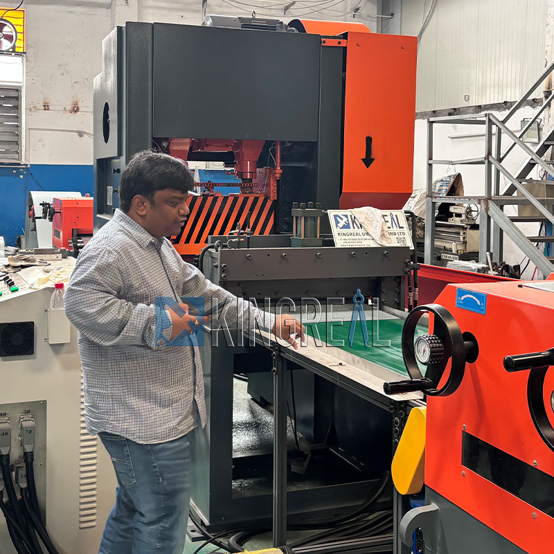 Indian Customer in Metal Perforated Making Machine Factory