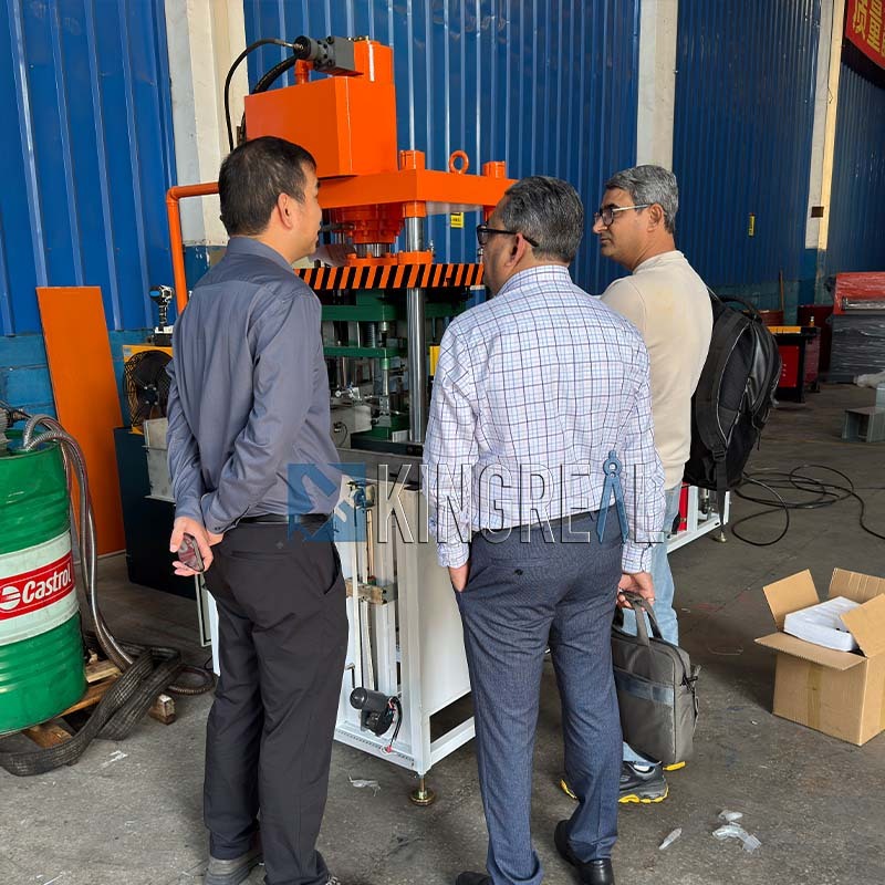 Indian Customer Visit: Metal Ceiling Tile Perforation Line