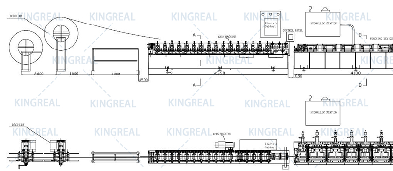 ceiling t grid roll forming machine