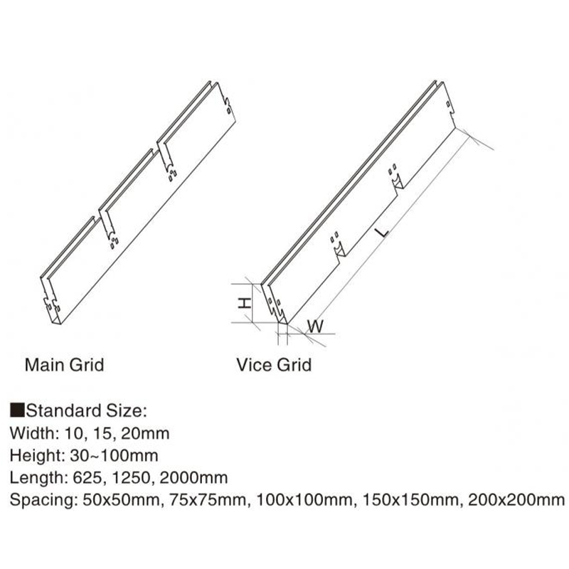 open grid ceiling machine