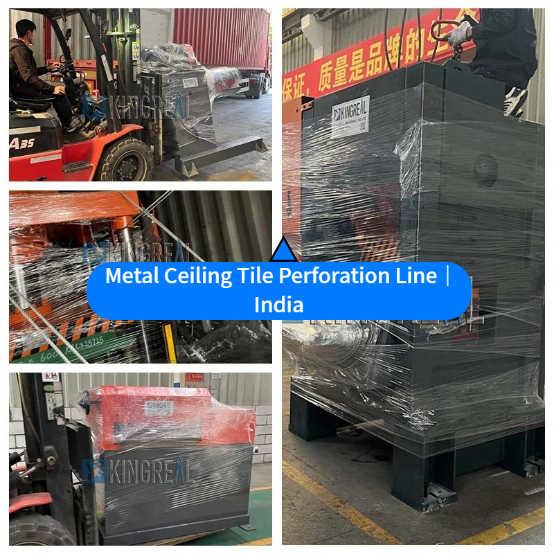 Metal Ceiling Tile Perforation Line Shipped to India