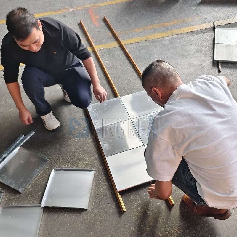 metal ceiling tile making machine