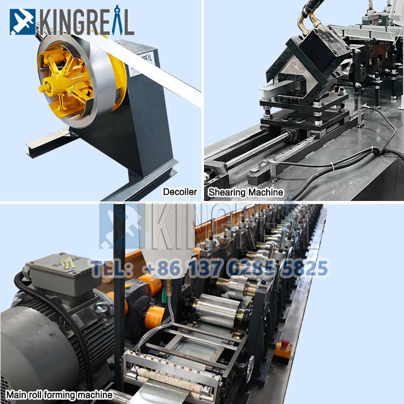 Máquina para fabricação de perfis T de aço