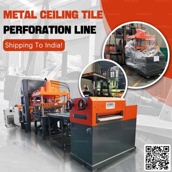 Perforated Metal Ceiling Tile Machine Shipped to India