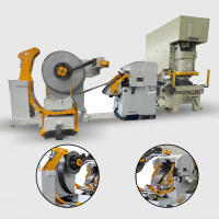 Mesin Press Pukulan, Pembuka Gulungan, Pelurus, Pengumpan