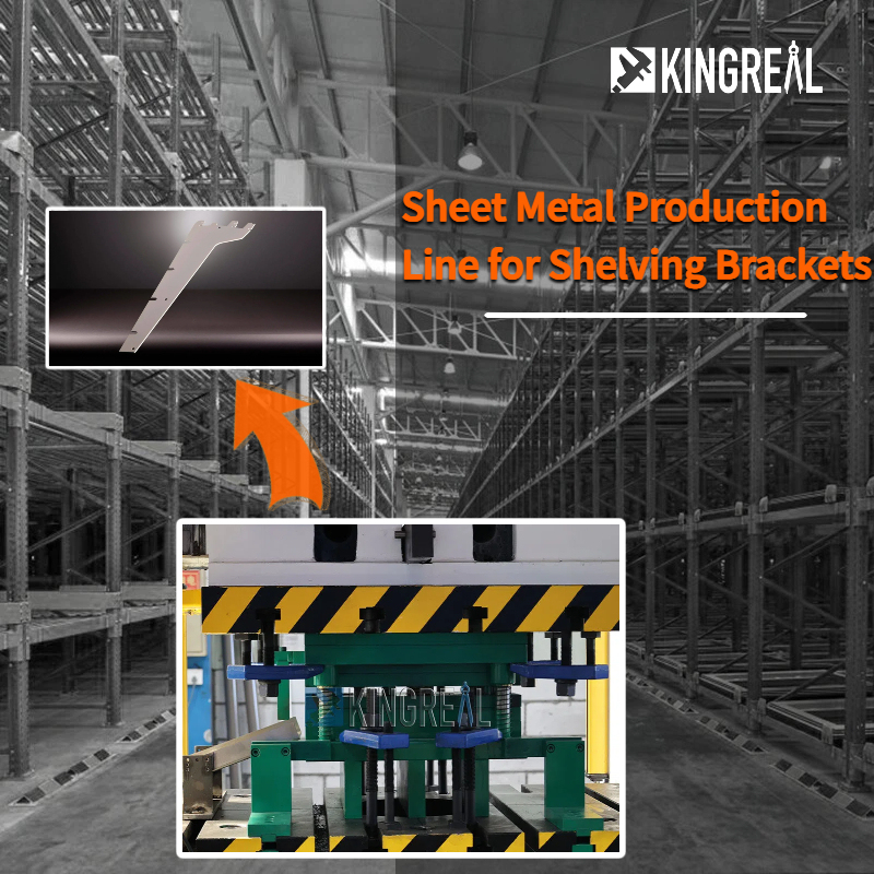 Linea di produzione di lamiere per staffe di scaffalatura