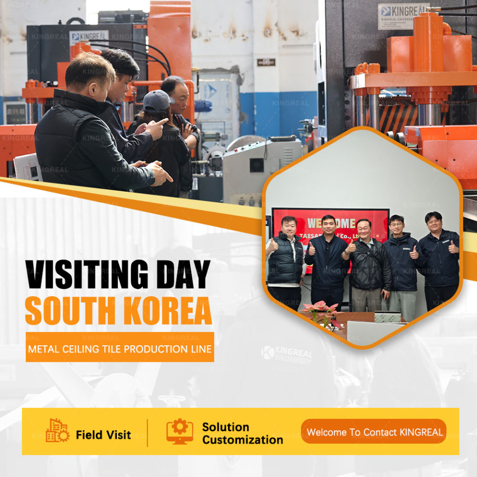 South Korean Customer Visit: Aluminum Ceiling Tile Machine