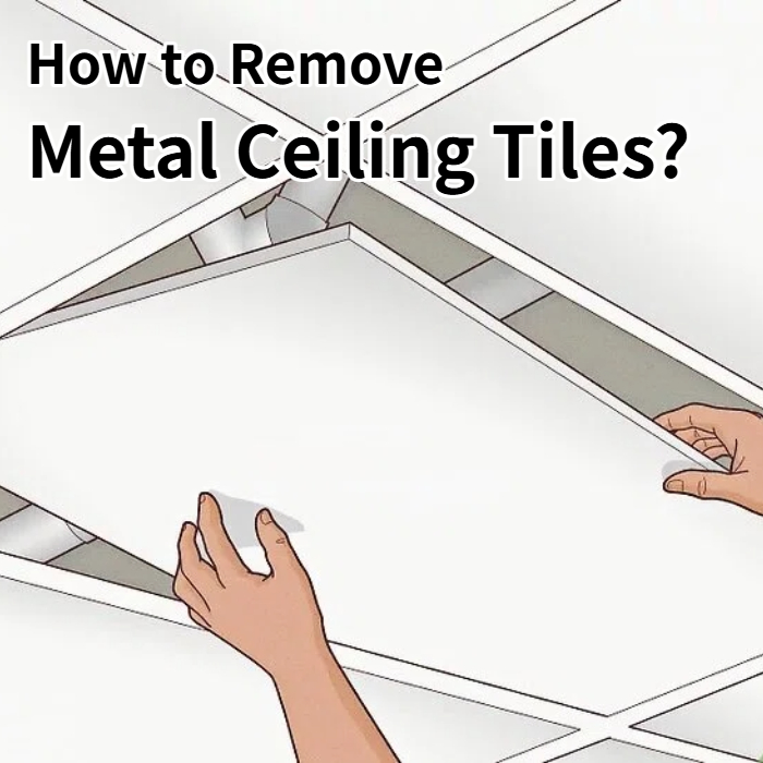 How to remove metal ceiling tiles?