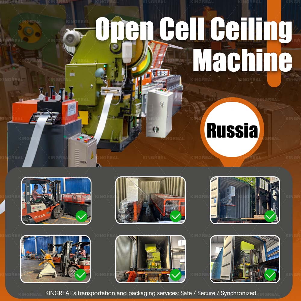 Open Cell Ceiling Machines Shipped to Russia