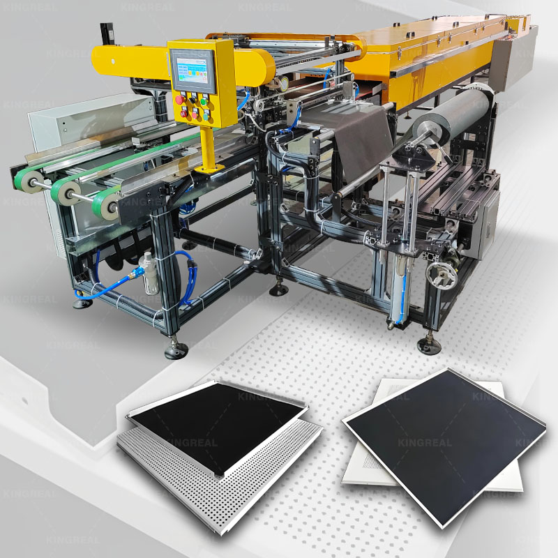 metal ceiling panel fleece coating machine