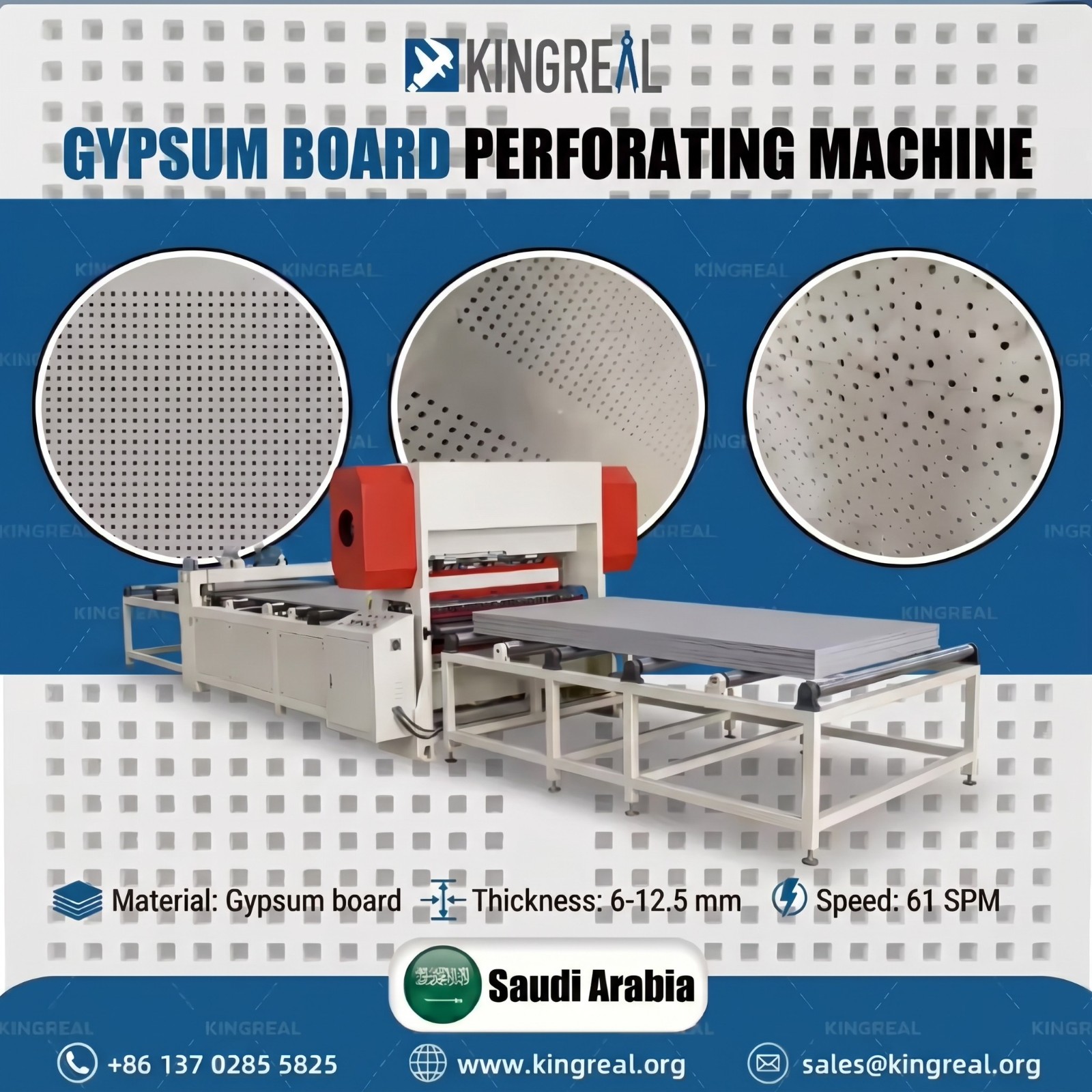 gypsum board perforating machine