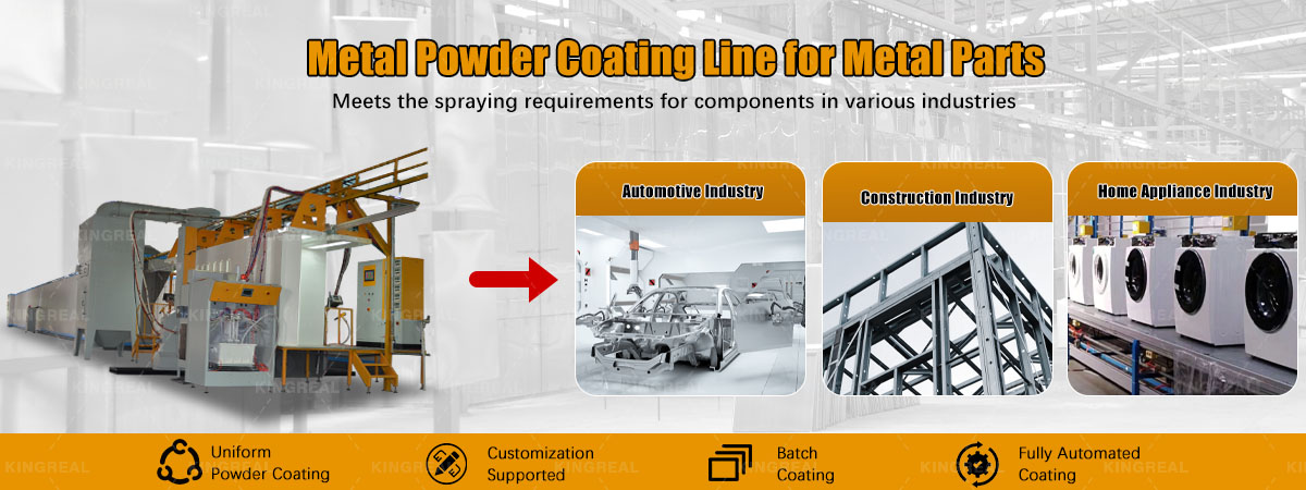 metal powder spray coating line
