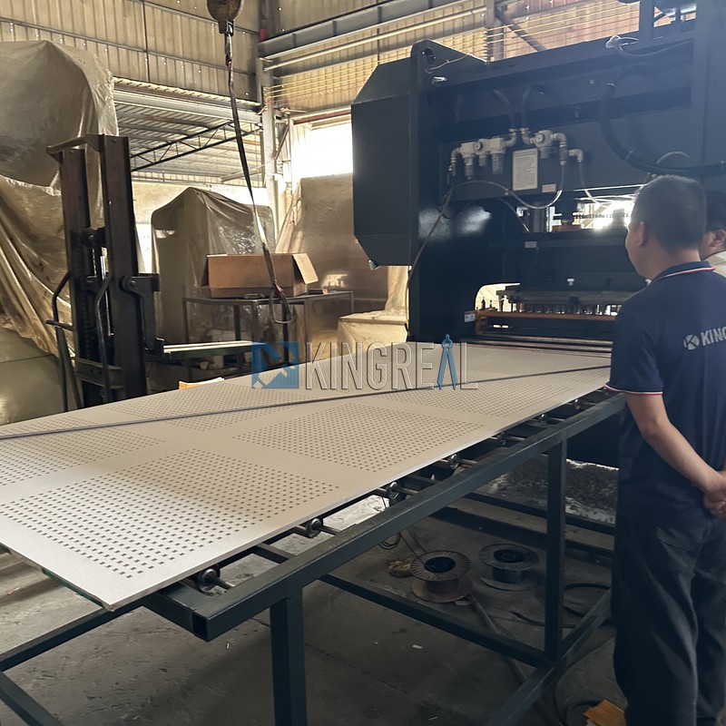 gypsum ceiling tile perforating machine