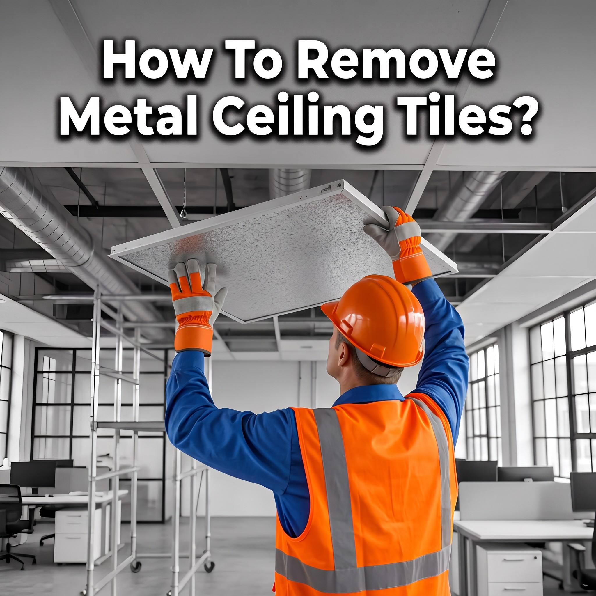 Come rimuovere le piastrelle metalliche del soffitto?